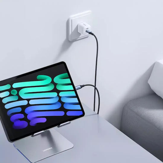 Ugreen Braided USB 2.0 Cable USB-C Male - USB-C 240W PD Gray 1m 15311