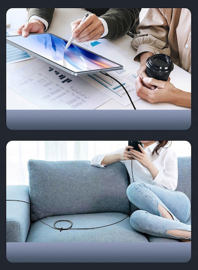 Mcdodo Braided USB 3.1 Cable USB-C male - USB-C 240W PD Μαύρο 1.2m CA-3680