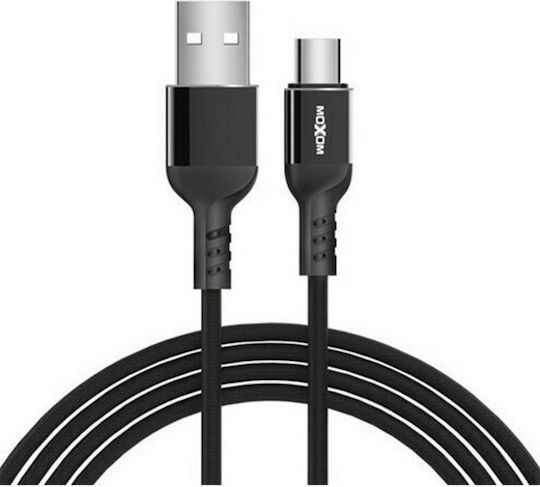 Moxom USB 2.0 Cable USB-C Male - USB-A Black 1m