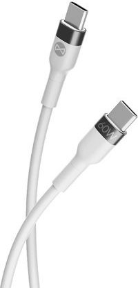 Forever USB 2.0 Cable USB-C male - USB-C 60W Λευκό 1m