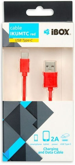 iBox IBOX USB 2.0 Cable USB-C male - USB-A Κόκκινο 1m IKUMTCR