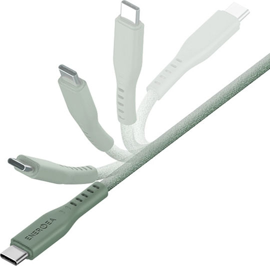 Energea USB 2.0 Kabel USB-C männlich - USB-C 240W PD Grüne 1,5m