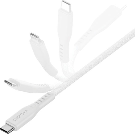 Energea USB 2.0 Cable USB-C male - USB-C 240W PD Λευκό 1.5m