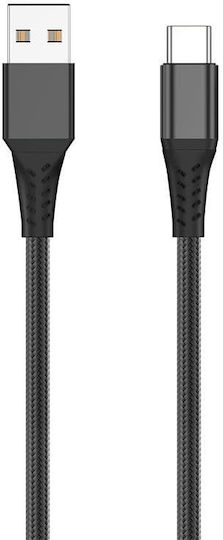 Redled USB 2.0 Cable USB-C Male - USB-A 15W Black 2m