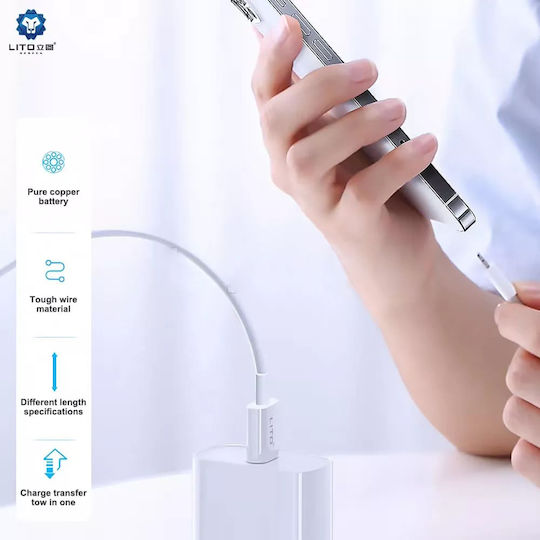 Lito LITO USB 2.0 Kabel USB-C männlich - USB-C 18W Weiß 2m 156225