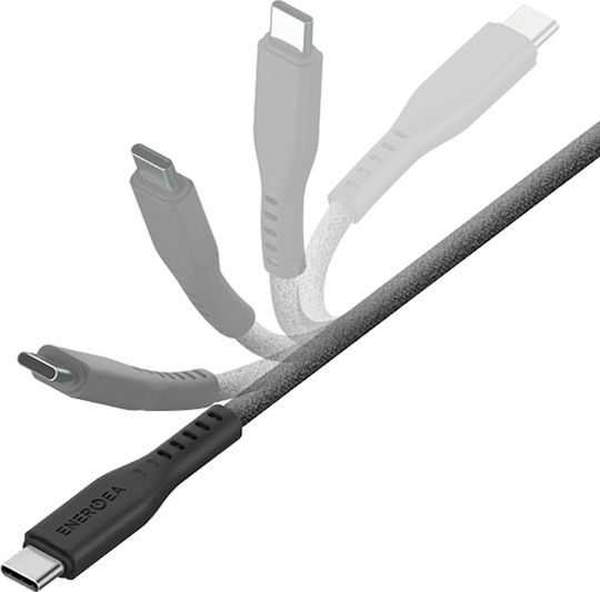 Energea USB 2.0 Kabel USB-C männlich - USB-C 240W PD Schwarz 1,5m