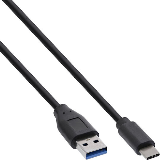 InLine USB 3.1 Cable USB-C male - USB-A 27W PD Μαύρο 1m 35711