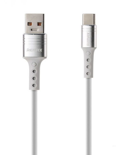 Remax RC-175A USB 2.0 Cable USB-C male - USB-A 100W Λευκό 2m RC-183A