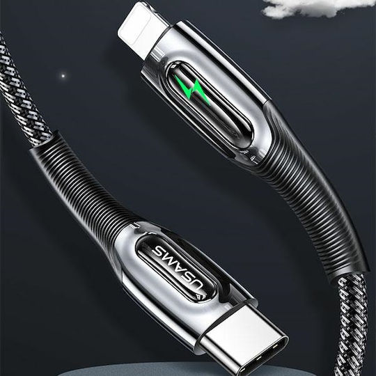 Usams US-SJ518 Geflochten USB-C zu Lightning Kabel 20W Grün 1.2m (SJ518USB02)
