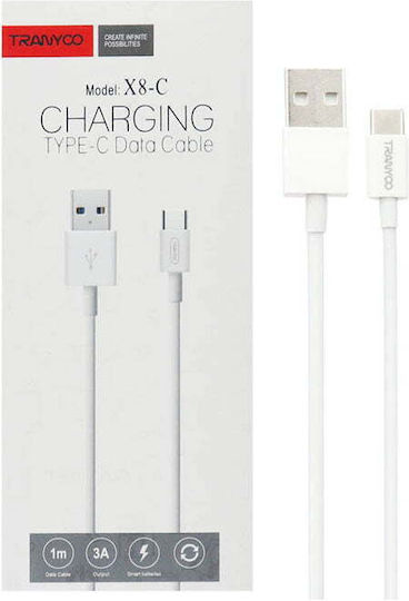 Tranyoo X8 USB-A zu Lightning Kabel Weiß 1m