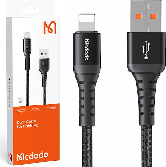 Mcdodo Braided USB-A to Lightning Cable 18W Μαύρο 3m (CA-2263)