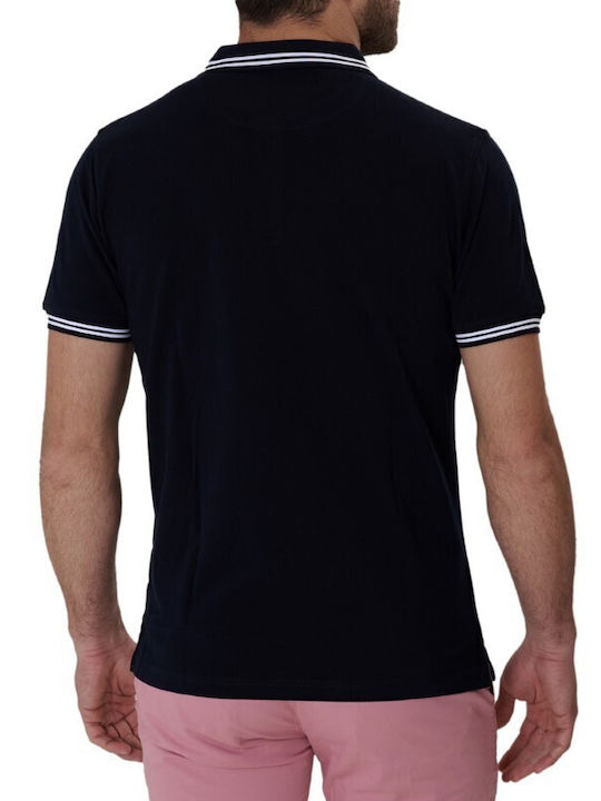 Dors Men's Short Sleeve Blouse Polo Navy Blue