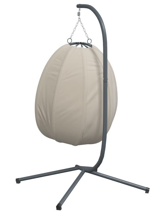 Fabric Swing Nest with Stand Beige with 150kg Maximum Weight Capacity L104xW100xH193cm