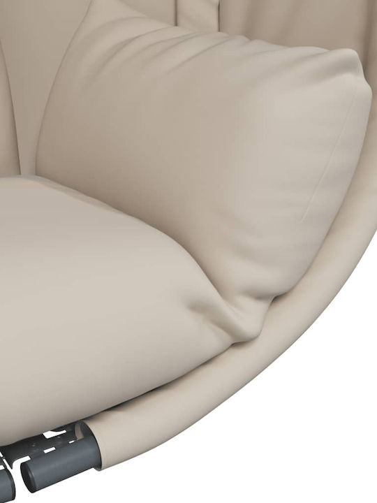 Fabric Swing Nest with Stand Beige with 150kg Maximum Weight Capacity L104xW100xH193cm