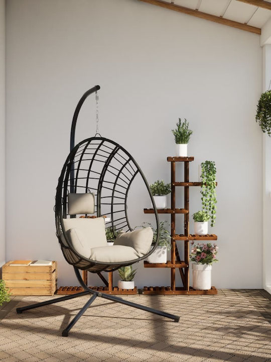 Garten- und Veranda-Schaukeln mit Rattan Nest 104x100x197cm Beiges Garten- und Veranda-Schaukeln mit Rattan Nest 104x100x197cm Beiges