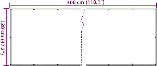 vidaXL Shade Divider Beige in Roll with PVC Coating 1.2x3m