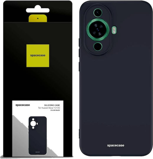 Spacecase Silicone Umschlag Rückseite Silikon Schwarz (Huawei Nova 12s)