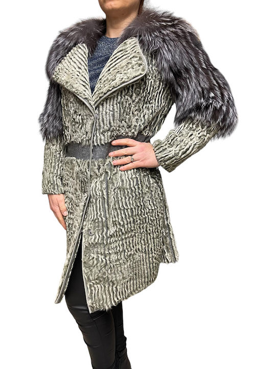 Frauen Pelz Gray
