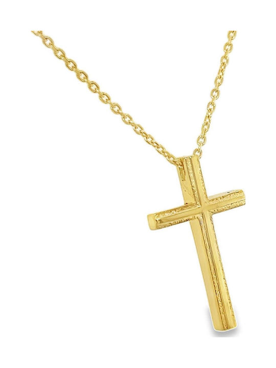 Unisex Σταυρός Δύο Όψεων Χρυσό Κ14 Καράτια St106989