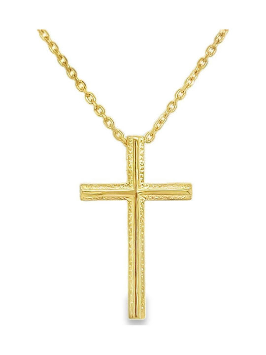 Unisex Σταυρός Δύο Όψεων Χρυσό Κ14 Καράτια St106989