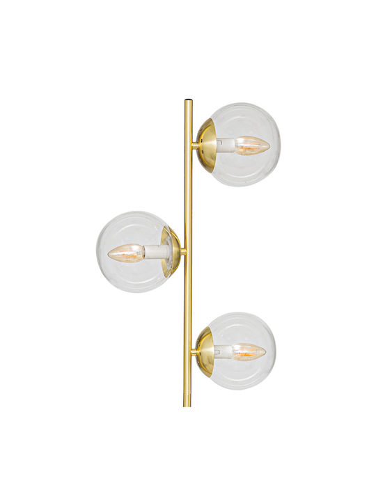 Atmosphera Golden Balls Φωτιστικό Δαπέδου Υ180εκ. με Ντουί για Λαμπτήρα E14 Χρυσό