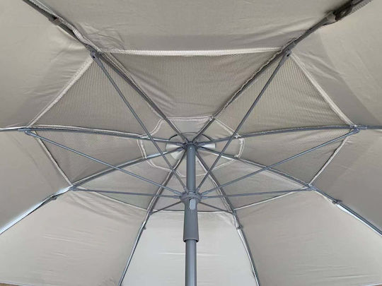 Hupa Ostria V2 Beach Umbrella Diameter 2m with UV Protection and Air Duct Khaki