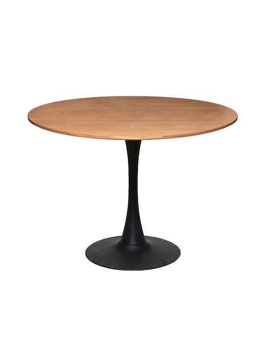 A-S Elias Round Table Kitchen Metallic Black 100x100x74cm