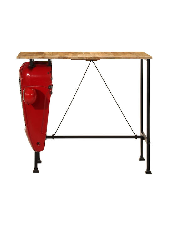 Tisch Bar aus Massivholz Red 55x120x107cm