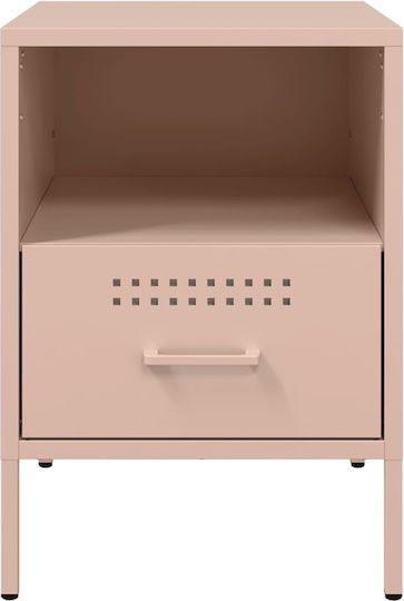 Κομοδίνα Μεταλλικά Ροζ 2τμχ 36x39x50.5cm