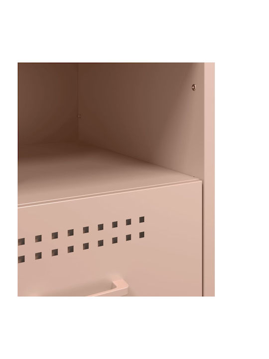 Κομοδίνα Μεταλλικά Ροζ 2τμχ 36x39x50.5cm