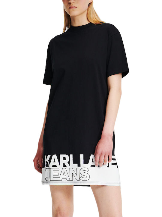 Karl Lagerfeld Midi Dress WHITE- BLACK