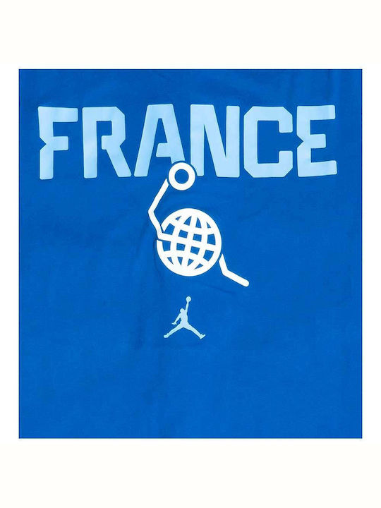 Nike Team France Olympics Ανδρικό T-shirt Κοντομάνικο Μπλε