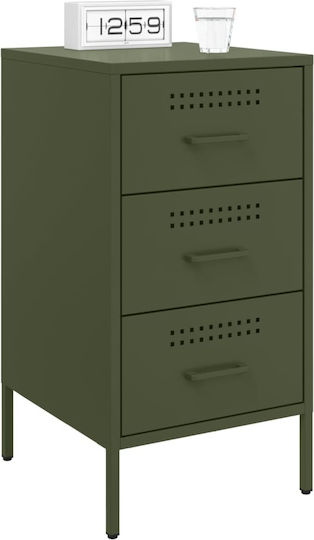 Noptiere Metalice Verzi 2buc 36x39x68cm