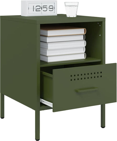 Metal Bedside Tables Green Set of 2 36x39x50.5cm