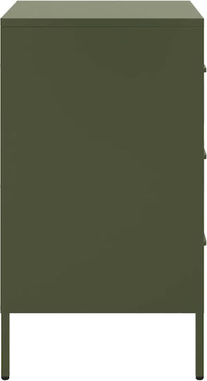 Noptiere Metalice Verzi 2buc 36x39x68cm