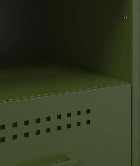 Metal Bedside Tables Green Set of 2 36x39x50.5cm