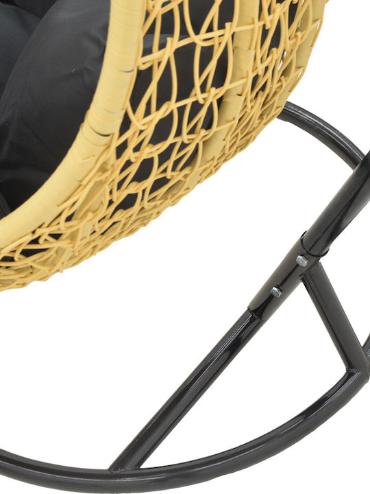 Soleil Κρεμαστή Κούνια Φωλιά με Μαξιλάρι Rattan Καφέ Μ103xΠ83xΥ200cm