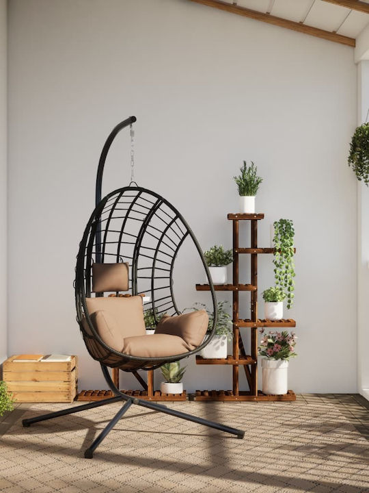 Nest mit Gestell Rattan 104x100x197cm Braun Nest mit Gestell Rattan 104x100x197cm Braun