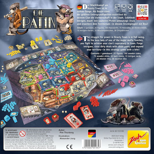 Board Game Die Patin for 2-5 Players 12+ Years Old (EN) Zoch Verlag