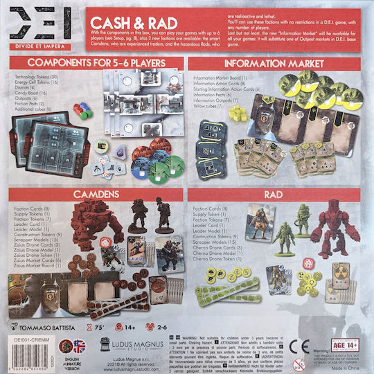 Разширение на играта D.E.I.: Divide et Impera Cash & Rad за 2-6 играчи 14+ години (EN) Ludus Magnus Studio
