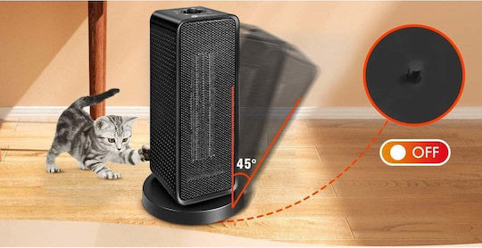 Fan Heater Room Floor Negru 1200W