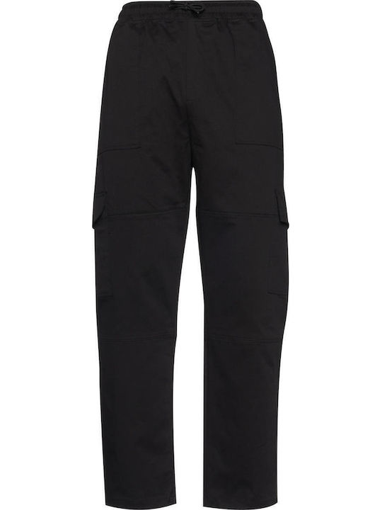 Trousers Elastic in Straight Line Black
