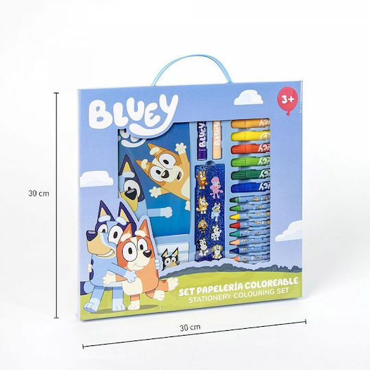 Cerda Bluey Colouring Set 30x30cm 26 Pieces