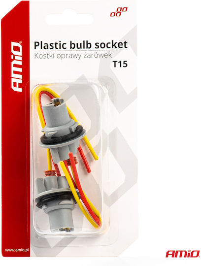 Amio Plug 12/24v Bulbs T15 W5w W16w With Cable Amio 2 Pieces