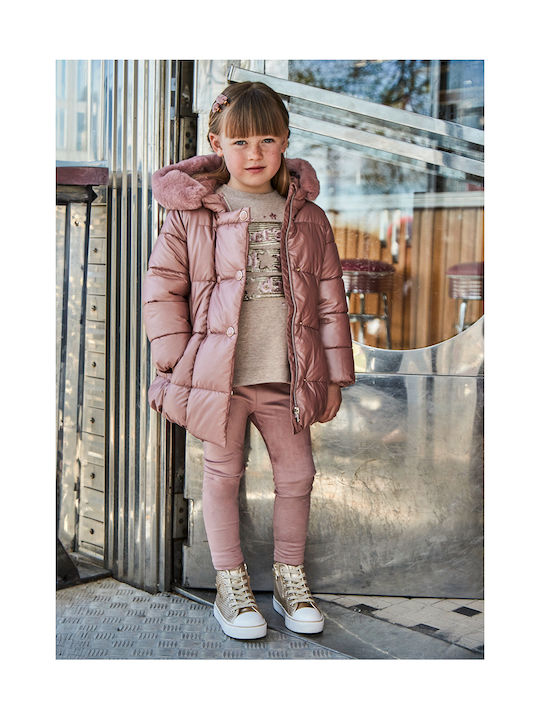 Mayoral Kids Casual Jacket with Hood Pink