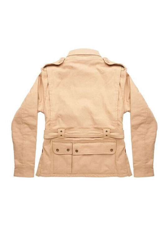 Fuel Motorcycles Damen Motorradjacke 4 Jahreszeiten Wasserdicht Beige