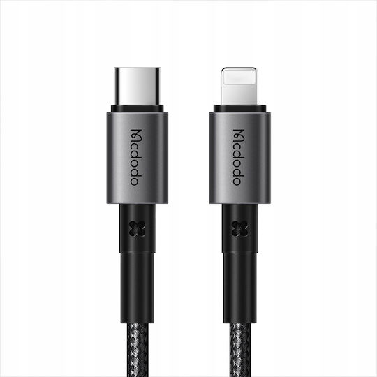 Mcdodo Geflochten USB-C zu Lightning Kabel 36W Schwarz 1.2m (CA-2850)
