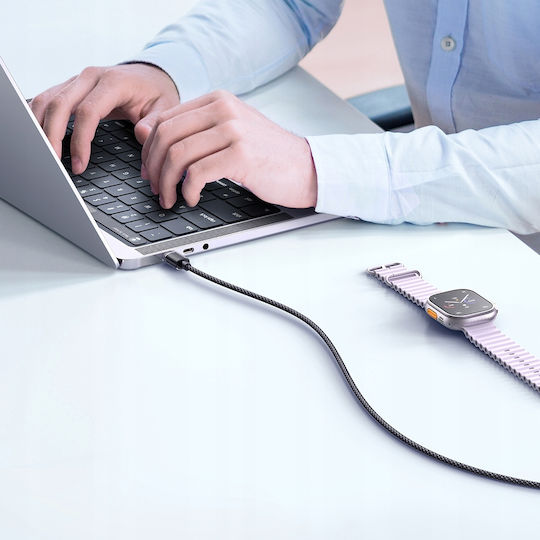 Mcdodo Плетена USB-A към Lightning кабел 100W Лилав 1.2м (CA-3652)