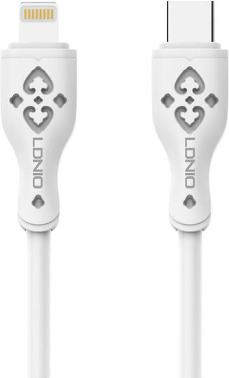 Ldnio Regular la Cablu Lightning 30W Alb 2m (LC812L)