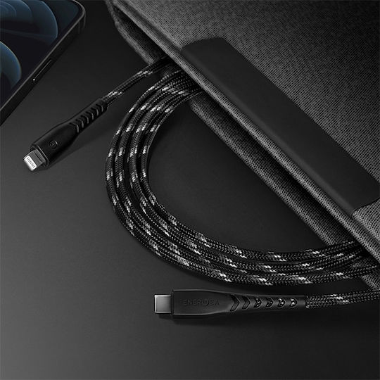 Energea C94 Braided USB-C to Lightning Cable Black 3m